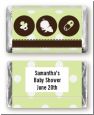 Modern Baby Green Polka Dots - Personalized Baby Shower Mini Candy Bar Wrappers thumbnail