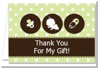 Modern Baby Green Polka Dots - Baby Shower Thank You Cards