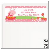 Modern Ladybug Pink - Birthday Party Return Address Labels