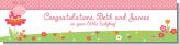 Modern Ladybug Pink - Personalized Birthday Party Banners