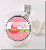 Modern Ladybug Pink - Personalized Birthday Party Candy Jar