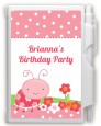 Modern Ladybug Pink - Baby Shower Personalized Notebook Favor thumbnail