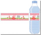 Modern Ladybug Pink - Personalized Birthday Party Water Bottle Labels