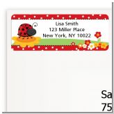 Modern Ladybug Red - Baby Shower Return Address Labels