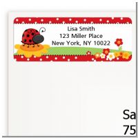 Modern Ladybug Red - Baby Shower Return Address Labels