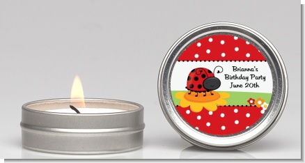 Modern Ladybug Red - Birthday Party Candle Favors