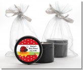 Modern Ladybug Red - Birthday Party Black Candle Tin Favors
