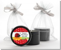 Modern Ladybug Red - Baby Shower Black Candle Tin Favors