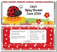 Modern Ladybug Red - Personalized Baby Shower Candy Bar Wrappers