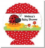 Modern Ladybug Red - Personalized Baby Shower Centerpiece Stand