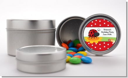 Modern Ladybug Red - Custom Birthday Party Favor Tins