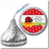 Modern Ladybug Red - Hershey Kiss Birthday Party Sticker Labels