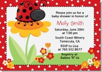Modern Ladybug Red - Baby Shower Invitations
