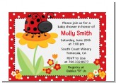 Modern Ladybug Red - Baby Shower Petite Invitations