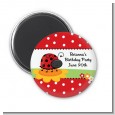Modern Ladybug Red - Personalized Birthday Party Magnet Favors thumbnail