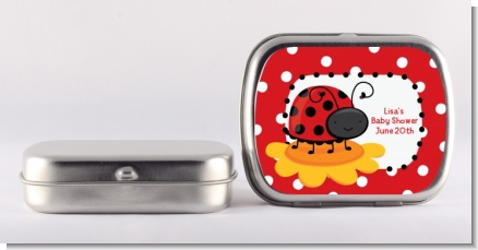 Modern Ladybug Red - Personalized Baby Shower Mint Tins