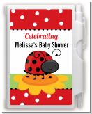 Modern Ladybug Red - Baby Shower Personalized Notebook Favor