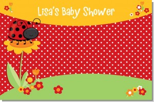 Modern Ladybug Red - Personalized Baby Shower Placemats