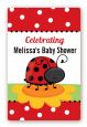 Modern Ladybug Red - Custom Large Rectangle Baby Shower Sticker/Labels thumbnail