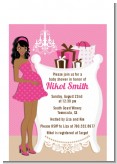 Modern Mommy Crib It's A Girl - Baby Shower Petite Invitations