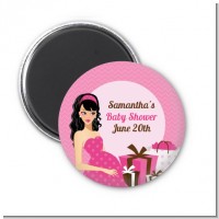 Modern Mommy Crib It's A Girl - Personalized Baby Shower Magnet Favors