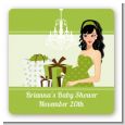 Modern Mommy Crib Neutral - Square Personalized Baby Shower Sticker Labels thumbnail