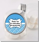 Modern Thatch Blue - Personalized Candy Jar