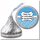 Modern Thatch Blue - Hershey Kiss Sticker Labels