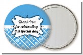 Modern Thatch Blue - Personalized Pocket Mirror Favors