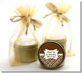 Modern Thatch Brown - Gold Tin Candle Favors