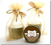 Modern Thatch Brown - Gold Tin Candle Favors