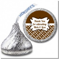 Modern Thatch Brown - Hershey Kiss Sticker Labels