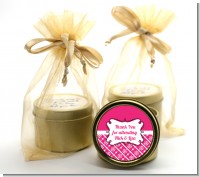 Modern Thatch Fuschia - Gold Tin Candle Favors