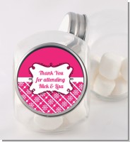 Modern Thatch Fuschia - Personalized Candy Jar