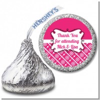 Modern Thatch Fuschia - Hershey Kiss Sticker Labels