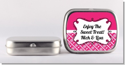 Modern Thatch Fuschia - Personalized  Mint Tins