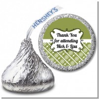 Modern Thatch Green - Hershey Kiss Sticker Labels