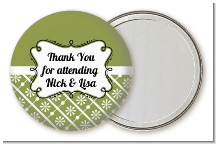 Modern Thatch Green - Personalized  Pocket Mirror Favors
