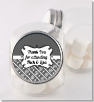 Modern Thatch Grey - Personalized Candy Jar