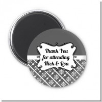 Modern Thatch Grey - Personalized Magnet Favors