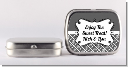 Modern Thatch Grey - Personalized  Mint Tins