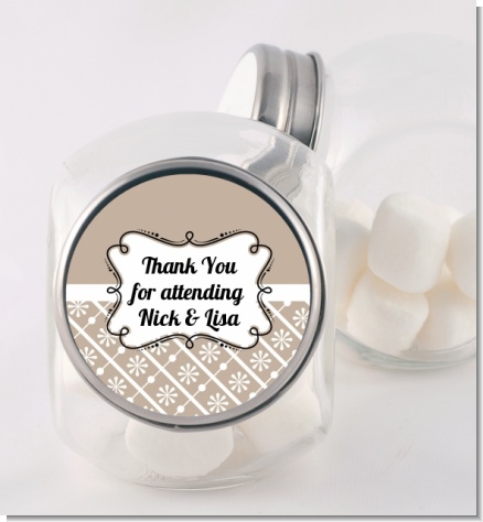 Modern Thatch Latte - Personalized  Candy Jar