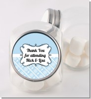 Modern Thatch Light Blue - Personalized Candy Jar