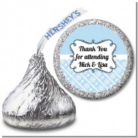 Modern Thatch Light Blue - Hershey Kiss Sticker Labels