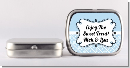 Modern Thatch Light Blue - Personalized  Mint Tins