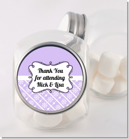 Modern Thatch Lilac - Personalized  Candy Jar