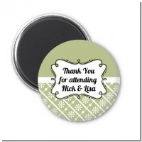 Modern Thatch Olive - Personalized Magnet Favors