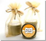 Modern Thatch Orange - Gold Tin Candle Favors