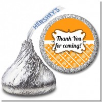 Modern Thatch Orange - Hershey Kiss Sticker Labels