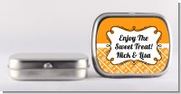 Modern Thatch Orange - Personalized Mint Tins